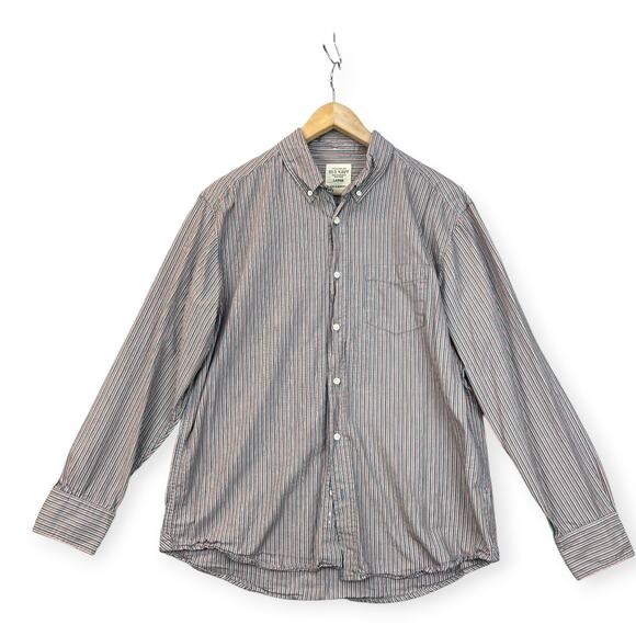 Mens Casual Shirt 100% Cotton Long Sleeve Button Down Collar Old Navy Sz Large - Picture 2 of 14